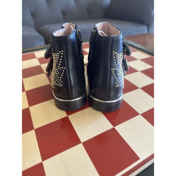 New Chloe Iconic Susanna Leather Studded Boot, Black/Silver Studs, Child US 10 - Picture 4 of 7